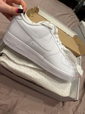 Nike White Leather Low-Top Sneakers